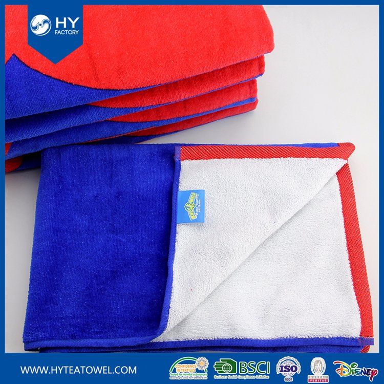 100% Cotton Velour Printed Brand Custom Logo Beach Towel